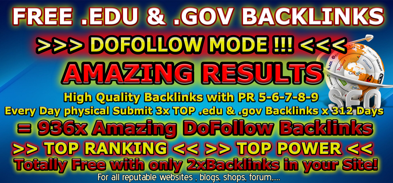 Free .edu .gov backlinks backlink Amazing backlink Submitter
